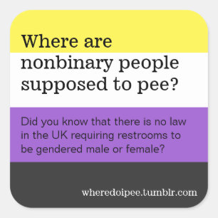 Public toilet stickers