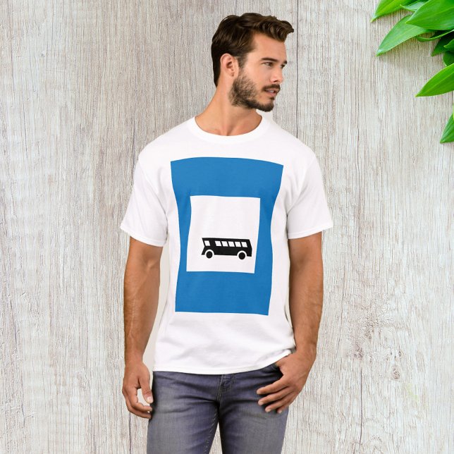 Public Transport Bus Stop Sign Urban Transit  T-Shirt (Creator Uploaded)