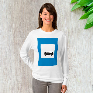 Public Transport Bus Stop Sign Urban Transit  T-Shirt