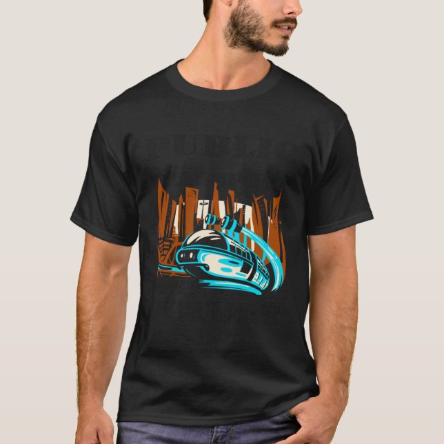 public transport transportation T-Shirt (Front)