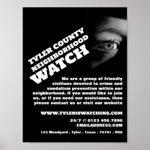 Public View, Neighborhood Community Watch Advert Poster