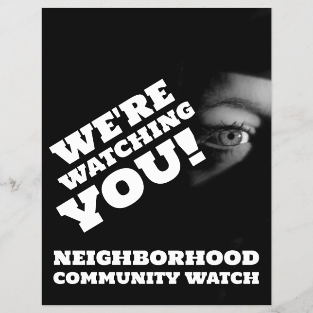 Public View, Neighborhood Watch Warning Flyer (Front)
