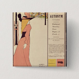 Publicity poster for 'The Yellow Book' 15 Cm Square Badge