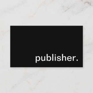 Publisher Business Card