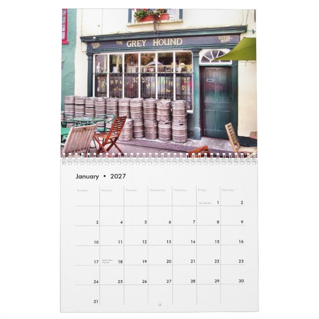 Pubs of Ireland Calendar (Jan 2027)