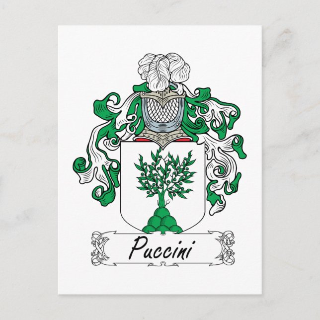 Puccini Family Crest Postcard (Front)