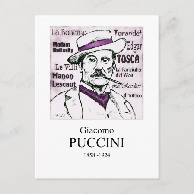 Puccini Postcard (Front)
