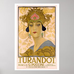 Puccini's Turandot Vintage Opera Poster