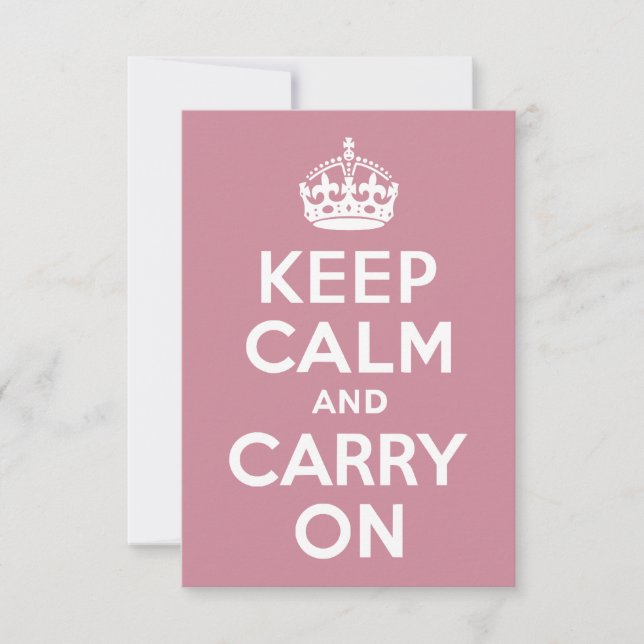 Puce Keep Calm and Carry On (Front)