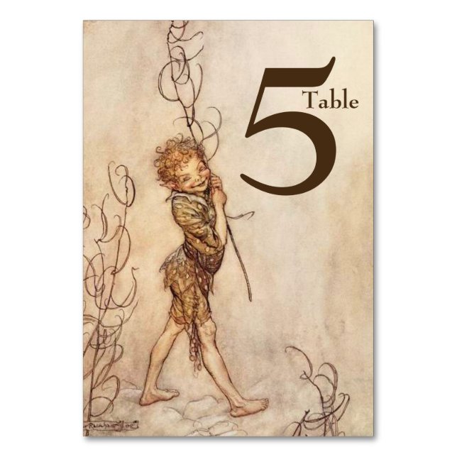 Puck A Midsummer Night's Dream Table Number Card (Front)