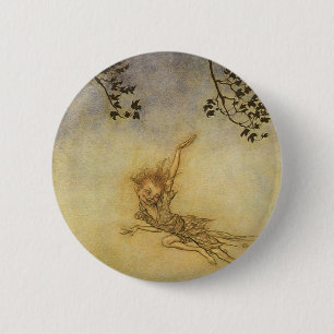 Puck, A Sprite by Arthur Rackham 6 Cm Round Badge