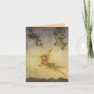 Puck, A Sprite Notecard Arthur Rackham