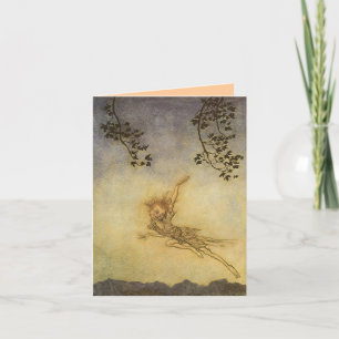 Puck, A Sprite Notecard Arthur Rackham