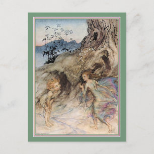 Puck and a Fairy Postcard