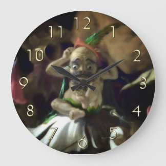 Puck and Fairies (detail) Large Clock