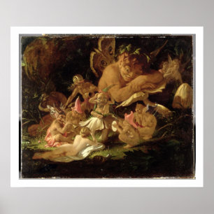 Puck and Fairies, from 'A Midsummer Night's Dream' Poster
