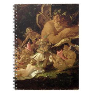 Puck and Fairies, from 'A Midsummer Night's Dream' Spiral Notebook