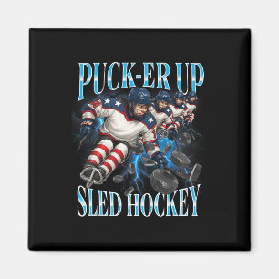 Puck-er Up Sled Hockey Women’s And Girls' Team Spo Magnet
