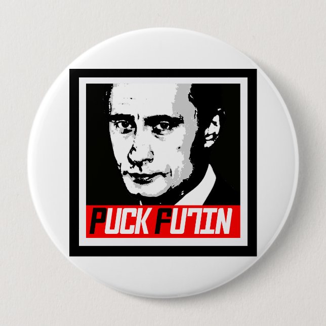 PUCK FUTIN 10 CM ROUND BADGE (Front)