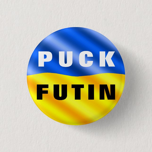 Puck Futin Button Freedom for Ukraine Support (Front)
