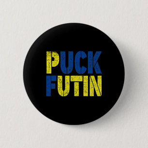 Puck Futin For This War - War On Ukraine - Support 6 Cm Round Badge