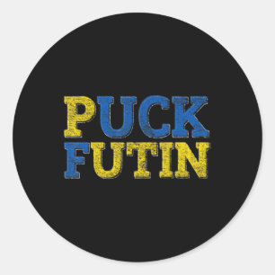 PUCK FUTIN I Stand With Ukraine Classic Round Sticker