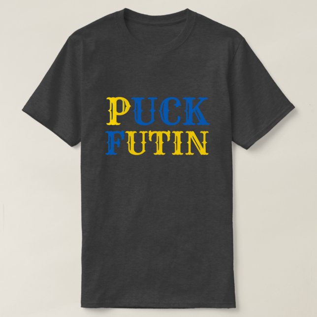 Puck Futin Letter Reverse Ukrainian T-Shirt (Design Front)