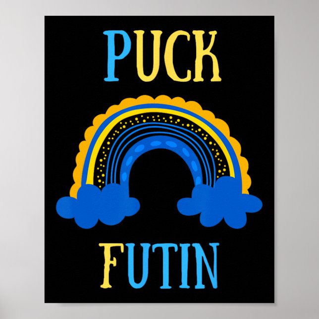 Puck Futin Meme Funny Design Ukraine Russia  Poster (Front)