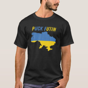 Puck Futin Meme Ukraine Flag Emblem Map Patriot T-Shirt