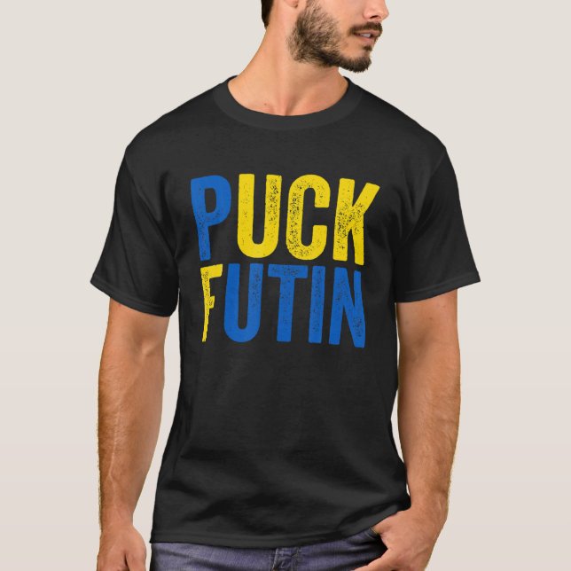 Puck Futin Pro Peace Ukraine Support T-Shirt (Front)