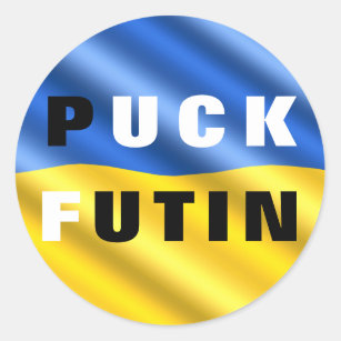 Puck Futin Sticker Ukrainian Flag Support Ukraine