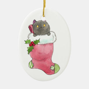 Puck in a Stocking ornament