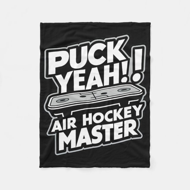 Puck Master Funny Air-hockey Design  Fleece Blanket (Front)