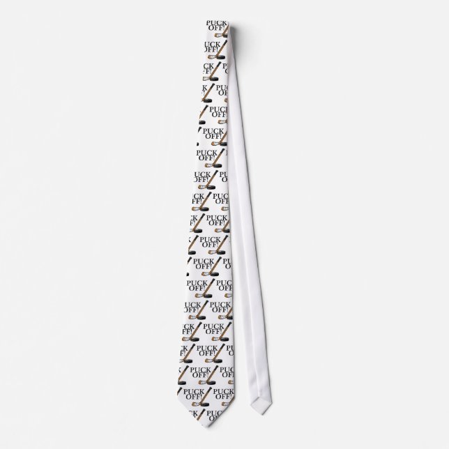 Puck Off Hockey Tie (Front)