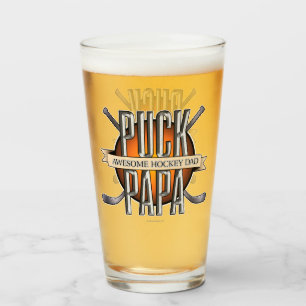 Puck Papa (Hockey Dad) Glass