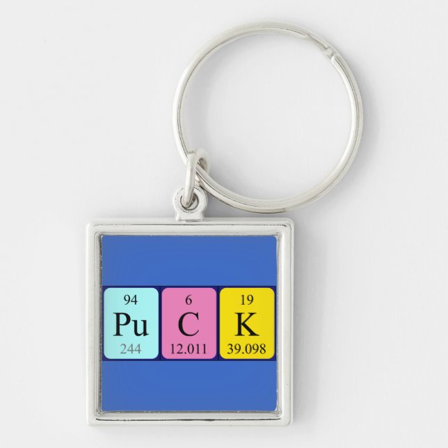Puck periodic table name keyring (Front)