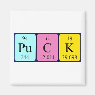 Puck periodic table name magnet
