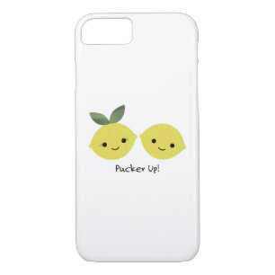 Pucker up Cute Kawaii Lemons Case-Mate iPhone Case