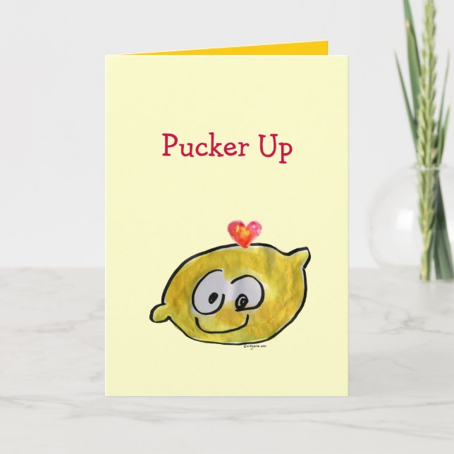 Pucker Up Valentine Love Card (Front)