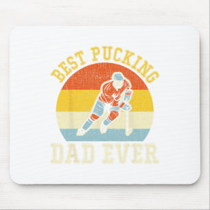 Pucking Dad Retro Father's Day Gift For Hockey Mouse Pad