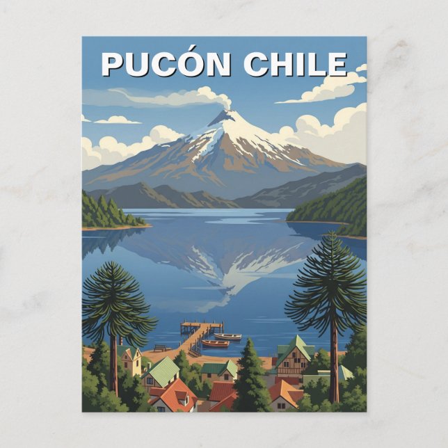 Pucon Chile Travel Postcard (Front)