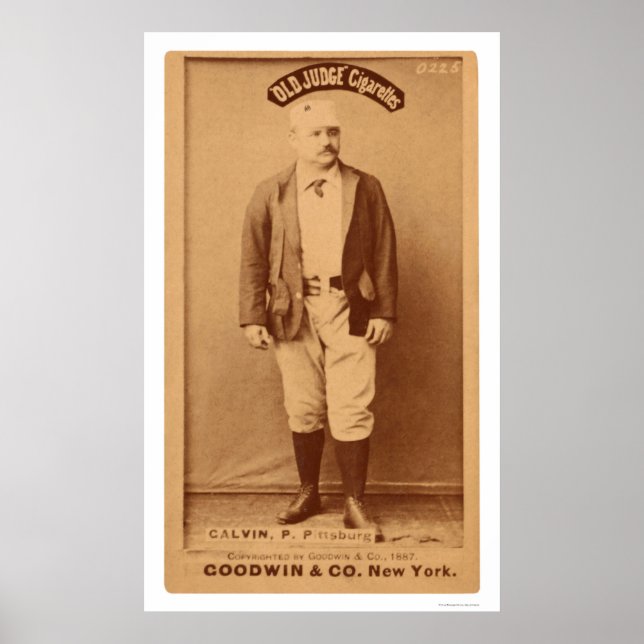 Pud Galvin Baseball Card 1887 Poster (Front)