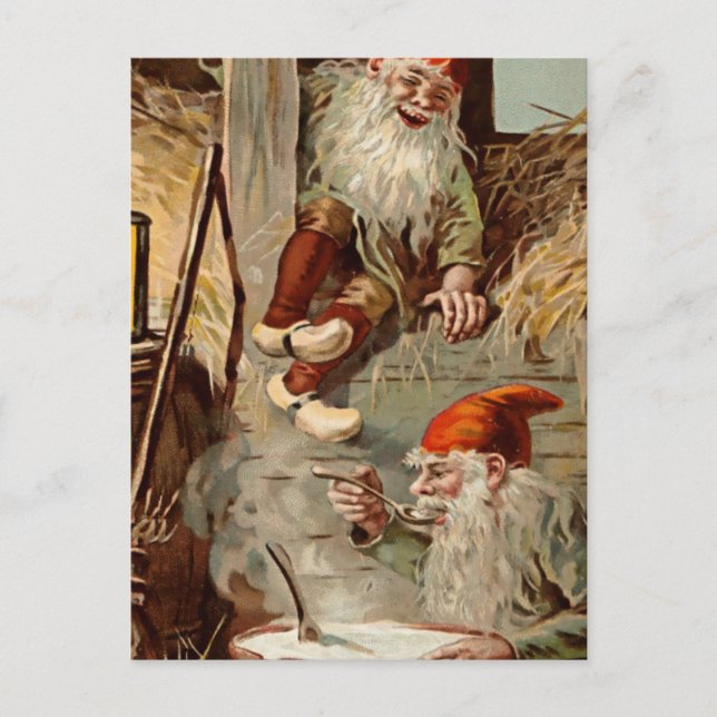 “Pudding In the Barn” by Jenny Nystrom Postcard (Front)