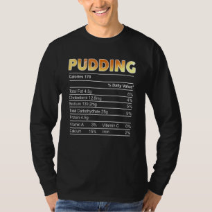Pudding Nutrition Facts Thanksgiving Matching Chri T-Shirt