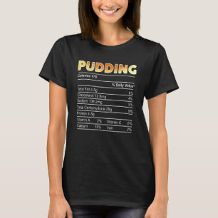 Pudding Nutrition Facts Thanksgiving Matching Chri T-Shirt