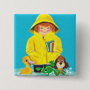 Puddles of Fun 15 Cm Square Badge