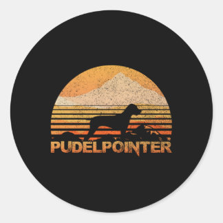 Pudelpointer Classic Round Sticker