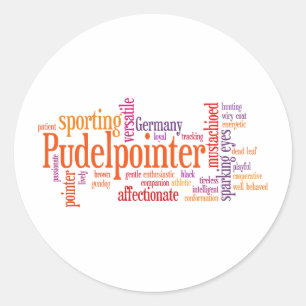 Pudelpointer Classic Round Sticker