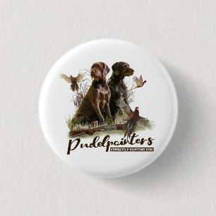 Pudelpointers, Hunting pheasant 3 Cm Round Badge