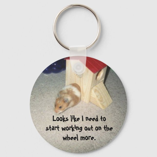 Pudgy Hamster Keychain (Front)
